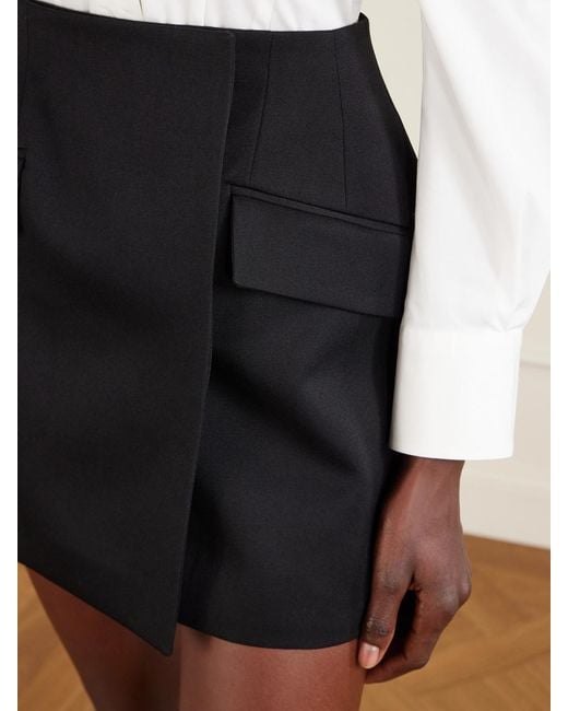 Givenchy Black Grain De Poudre Wool Mini Skirt