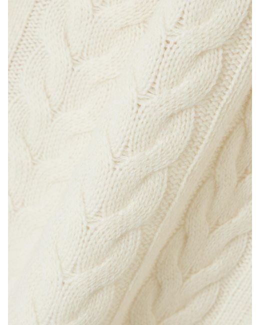 Lisa Yang Natural Cable-Knit Cashmere Hoodie