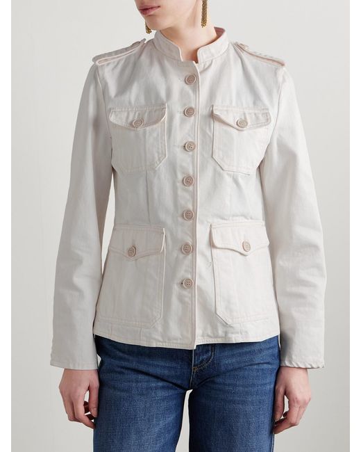 Nili Lotan White Geraldine Denim Jacket