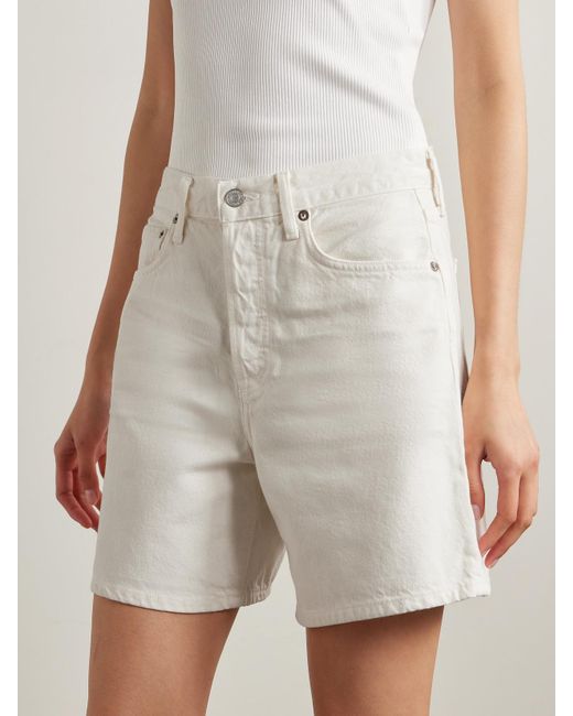 Agolde Natural Dame Denim Shorts