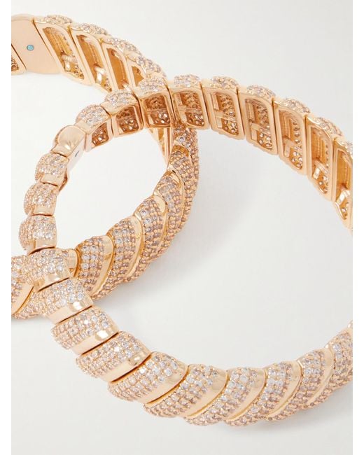 Roxanne Assoulin Natural The Palais Royale Set Of Two-Tone Crystal Bracelets