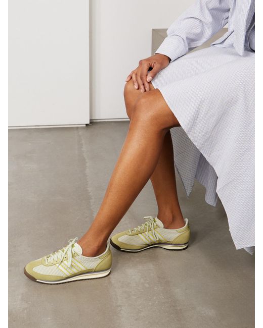 Adidas Originals Metallic Sl 72 Og Suede And Leather-Trimmed Mesh Sneakers