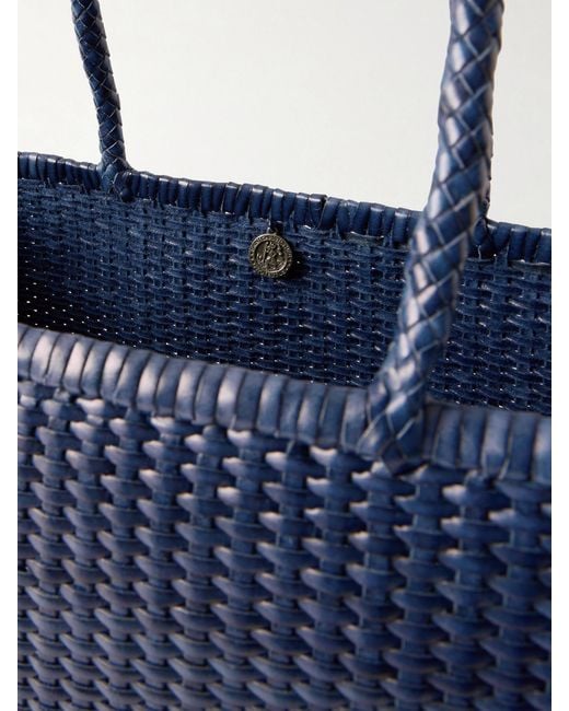 Dragon Diffusion Blue B Weave Leather Tote