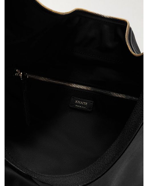 Khaite Black Olivia Sport Xl Schultertasche Aus Shell Mit Besätzen Aus Strukturiertem Leder