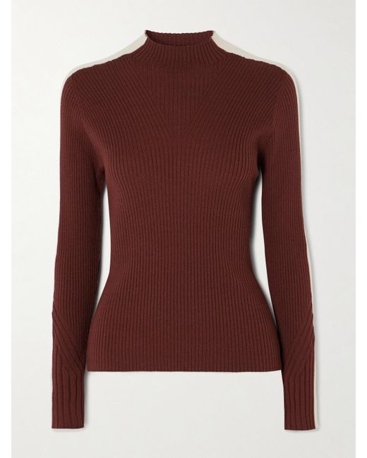 Varley Brown Wilshire Rippstrickpullover