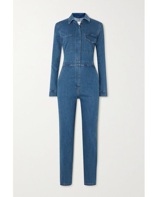 Rivet Utility Risktaker Denim Jumpsuit in Blue Lyst