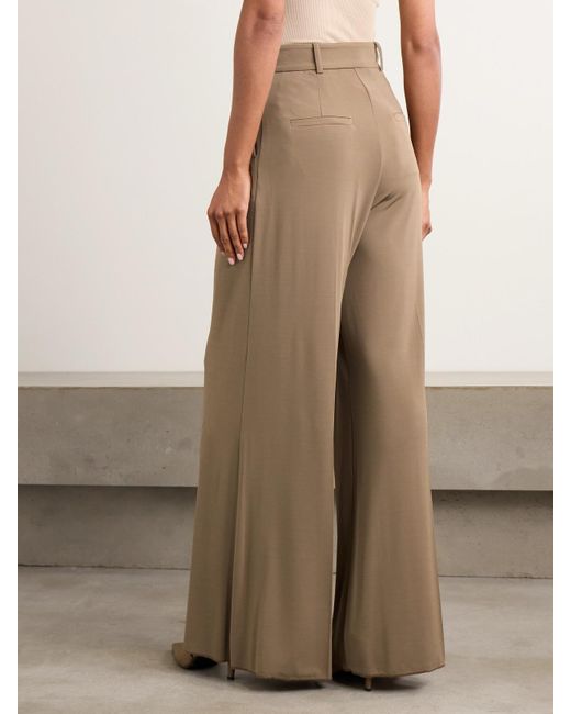 Max Mara Natural Palanca Bundfaltenhose Mit Weitem Bein Aus Jersey
