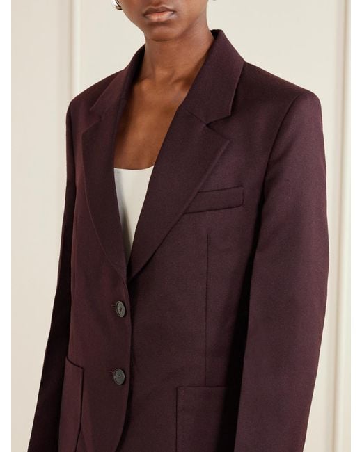 Victoria Beckham Purple Katherine Wool Jacket