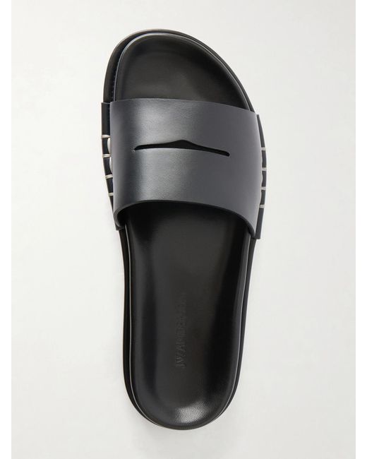 J.W. Anderson White Fussbett Leather Slides