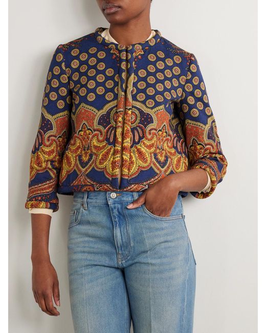 Valentino Garavani Blue Printed Cotton-Twill Jacket