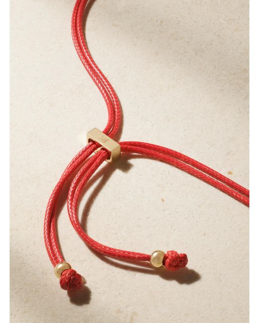 Rainbow K Metallic Versus Cordon 14-Karat, Diamond And Cord Necklace