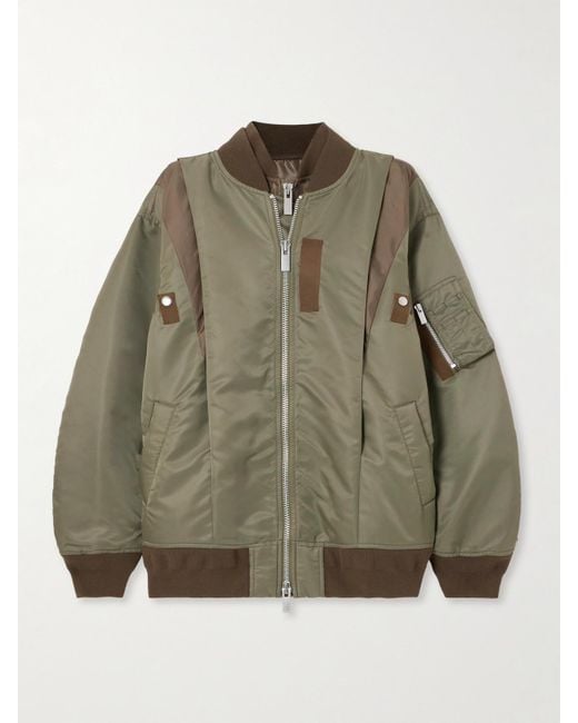 Sacai Green Shell Bomber Jacket