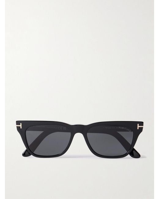 Tom Ford Black Penn D-Frame Acetate Sunglasses