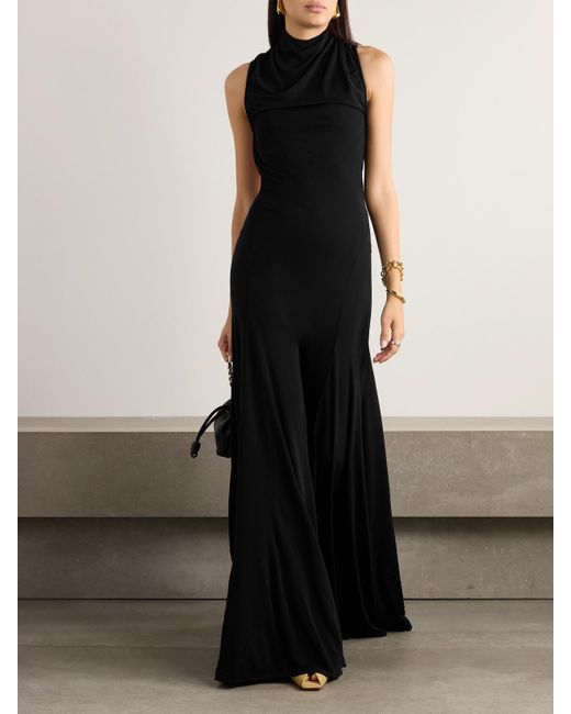 Christopher Esber Black Maico Open-Back Jersey Maxi Dress