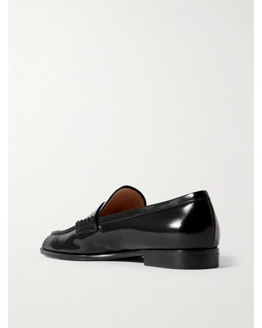 Gianvito Rossi Black Georgie Patent-Leather Loafers