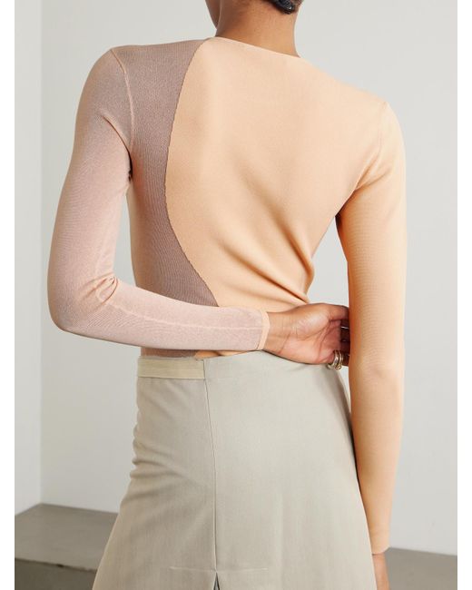 Stella McCartney Natural Miracle Stretch-Knit And Cotton-Blend Bodysuit