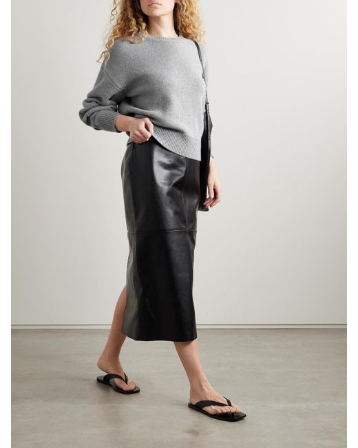 Another Tomorrow Gray Pullover Aus Einer Kaschmir-Wollmischung