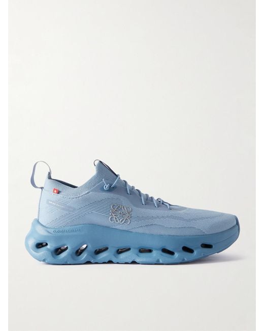 Loewe Blue On Cloudtilt Stretch Recycled-Knit Sneakers