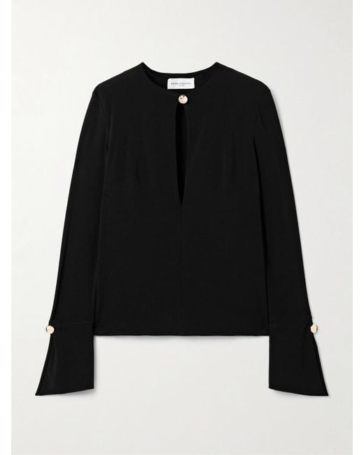Brandon Maxwell Black The Marla Oberteil Aus Stretch-Jersey Mit Cut-Out