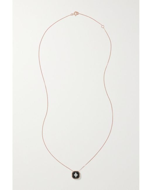 Pascale Monvoisin Black Pierrot N°2 9-Karat Rose And, Bakelite And Diamond Necklace