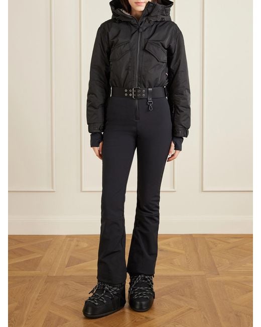 Moncler Black Moon Boot Icon Shell And Leather Snow Boots