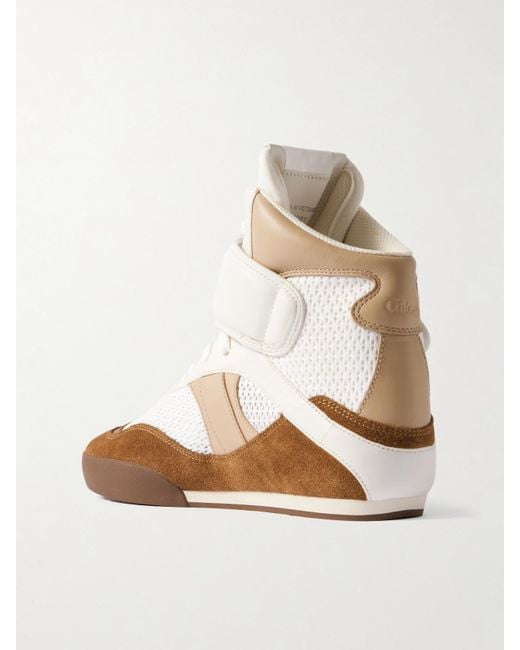 Chloé White High-Top Fashion Sneakers