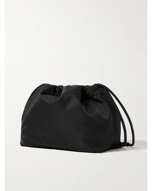 Burberry Black Reversible Leather-Trimmed Shell Pouch