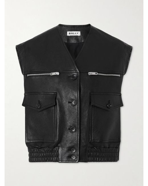 Bally Black Weste Aus Leder