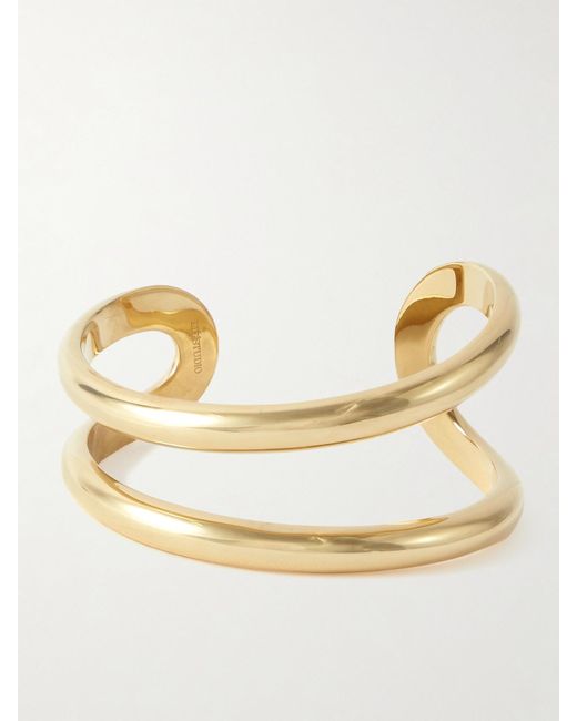 LIE STUDIO Metallic The Maggie Goldfarbene Armspange