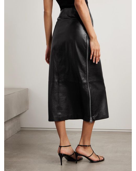 Brandon Maxwell Black The Avery Midirock Aus Leder
