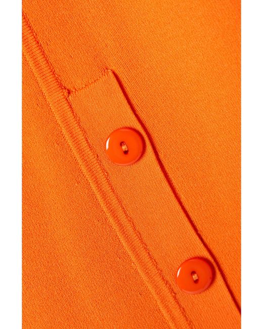 Christopher John Rogers Orange Neon Stretch-Jersey Maxi Dress
