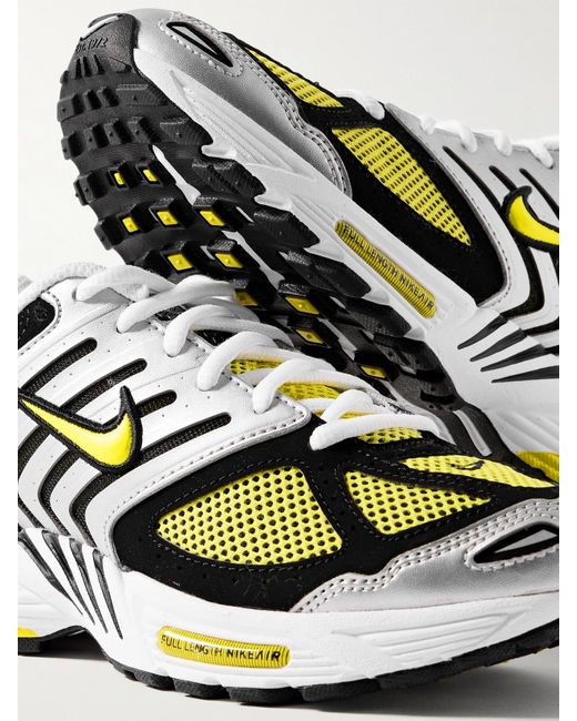 Nike White Air Pegasus 2K5 Leather And Suede-Trimmed Mesh Sneakers