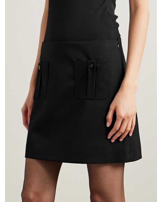 Veronica de Piante Black Sabine Minirock Aus Twill Aus Einer Wollmischung