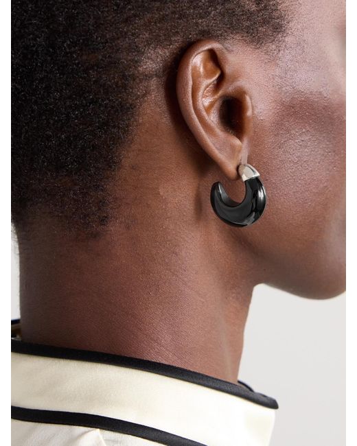 Sophie Buhai Black Donut Onyx Hoop Earrings