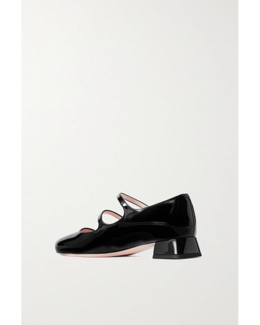 Roger Vivier White Mini Très Vivier 25 Crystal-Embellished Patent-Leather Pumps