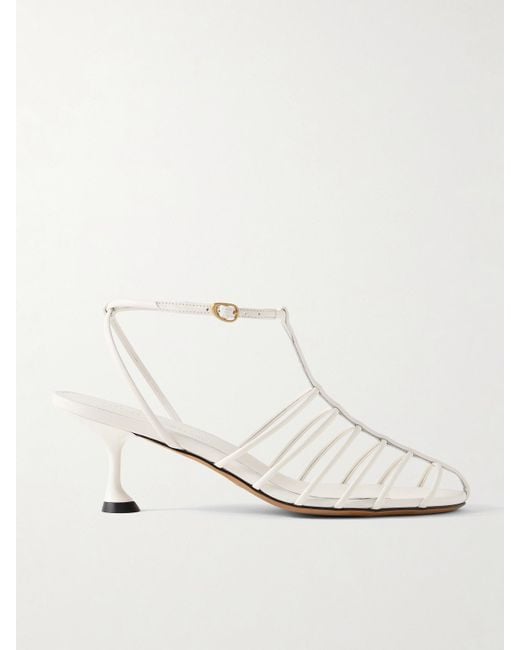 Proenza Schouler White Tee Cage Leather Sandals