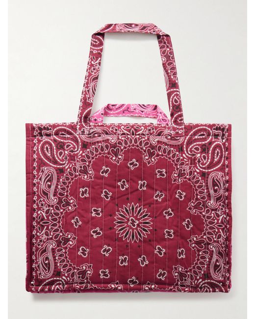 Call it By Your Name Cabas Maxi Embroidered Quilted Printed Cotton Tote Bag