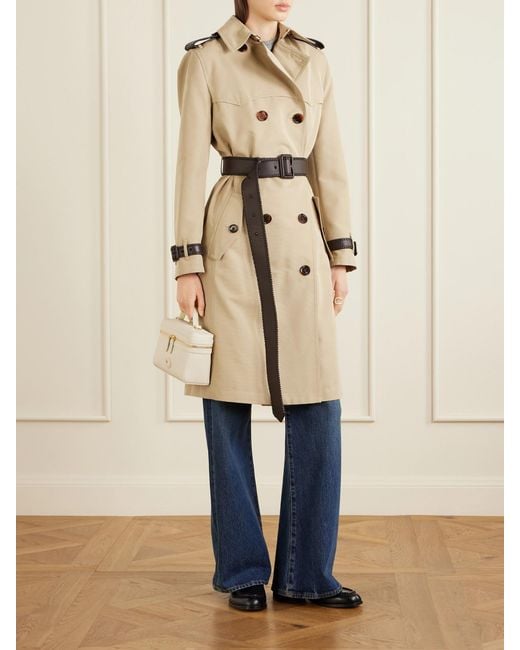 Burberry Natural Foxfield Silk And Cotton-Blend Trench Coat