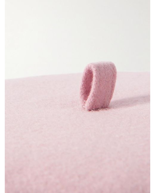 Ruslan Baginskiy Pink Wool-Blend Beret