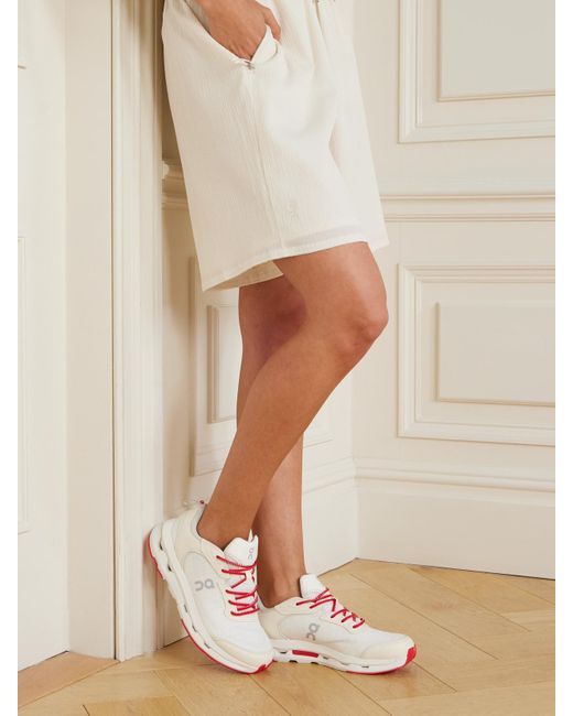 On Shoes White Zendaya Cloudze Mo Sneakers Aus Recyceltem Mesh Mit Gummibesätzen