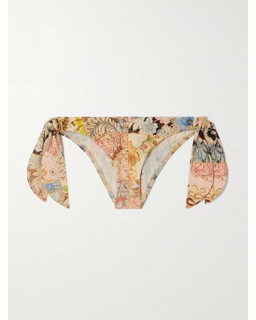 Zimmermann White Daylight Floral-Print Bikini Briefs