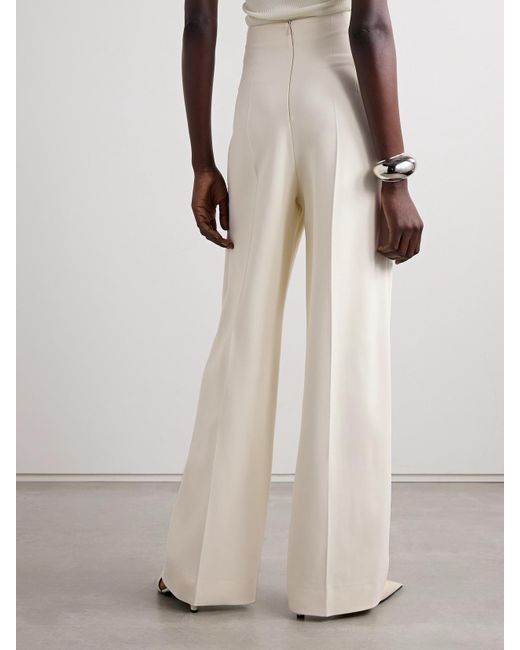 FFORME Natural Peyton Hose Mit Weitem Bein Aus Crêpe