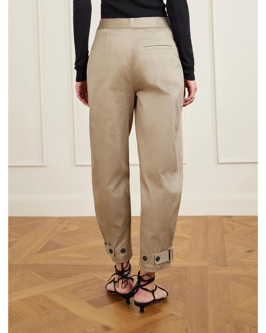 Proenza Schouler Natural Serene Cotton-Blend Twill Tapered Pants