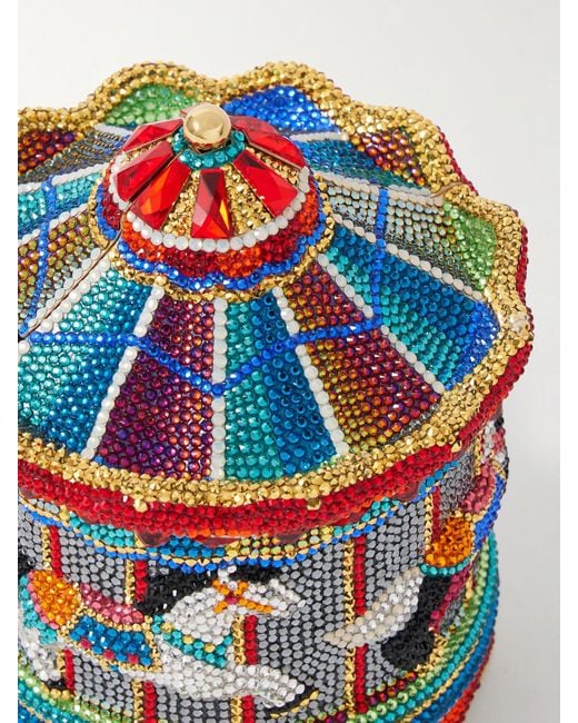 Judith Leiber Gray Jane's Carousel Crystal-Embellished-Tone Clutch