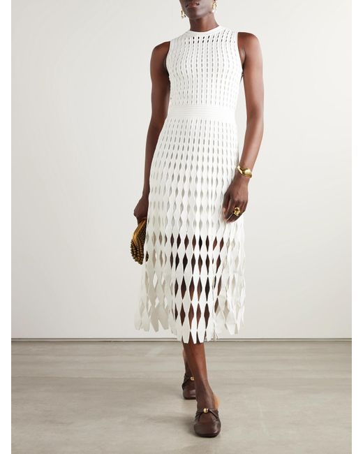 Jonathan Simkhai White Zyla Cutout Jersey Midi Dress