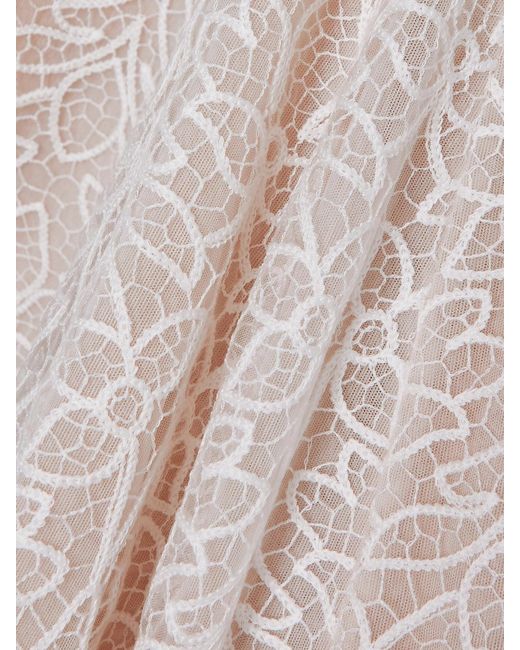 Rime Arodaky White Frankie Cutout Embroidered Tulle Mini Dress