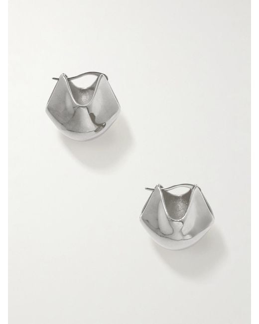 Khaite White Lotus Small-Tone Earrings