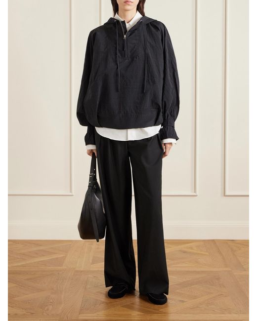 Co. Blue Embellished Recycled-Shell Half-Zip Jacket