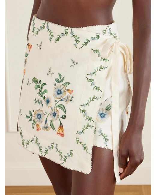 Agua Bendita Natural Luna Brisa Floral-Printed Linen Pareo