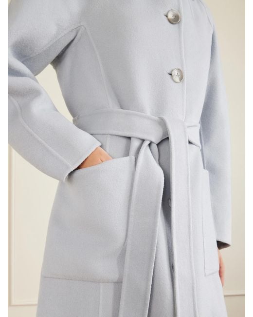 Ulla Johnson White Lisbeth Brushed Wool-Blend Coat